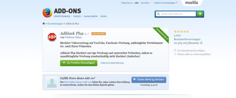 Adblock Plus für Firefox