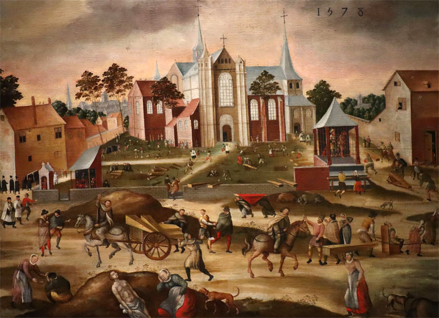 Die Pest in Löwen - Gemälde 1578