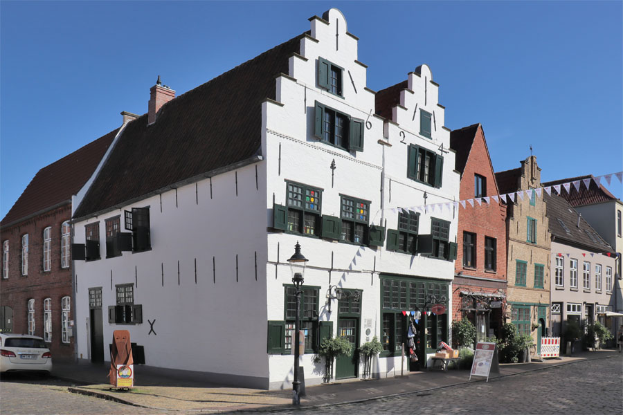 Friedrichstadt - Prinzenstraße mit Doppelgiebelhaus