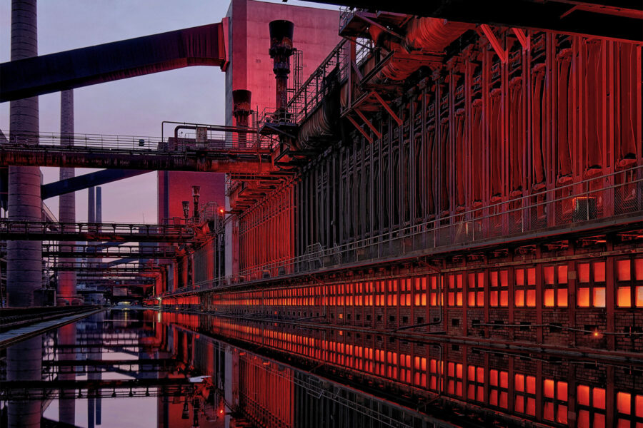 Zeche Zollverein - Kokerei mit Lichtinstallation