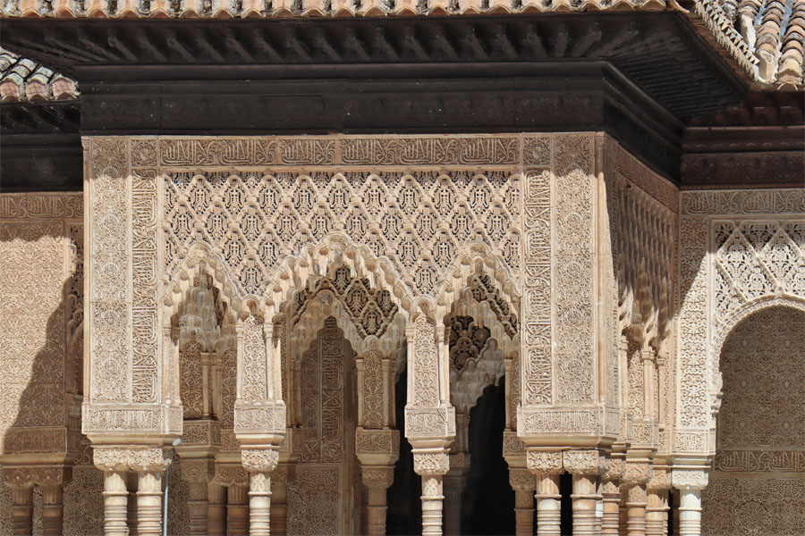 Alhambra - Nasridische Paläste - Detail im Löwenhof