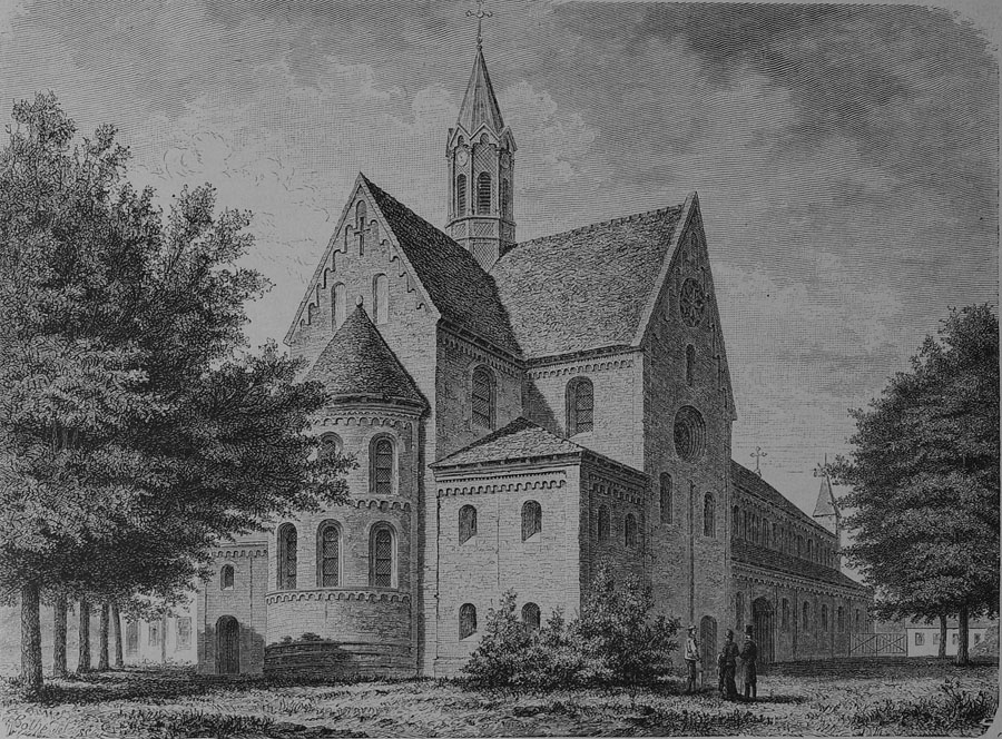 Klosterkirche Lehnin - Zeichnung von W. Schuffenhauer 1882