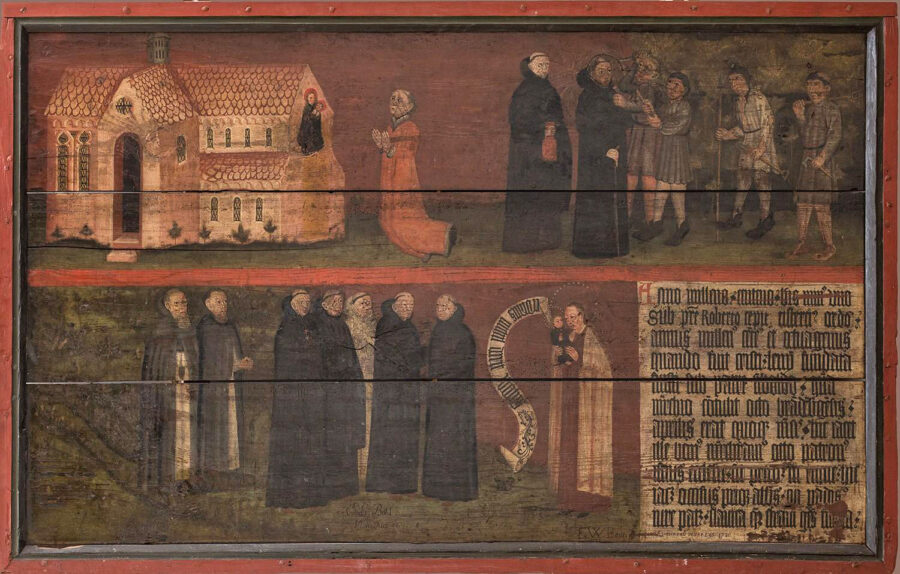 Tafelgemälde Lehnin - Ermordung des Abtes Sibold