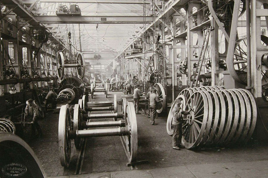 Produktionshallen Krupp, um 1906