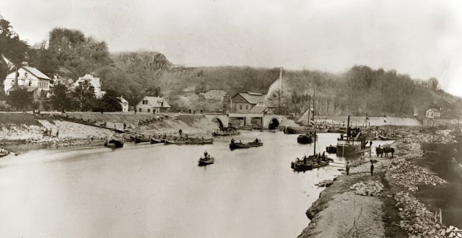 Ruhr bei Essen, um 1850