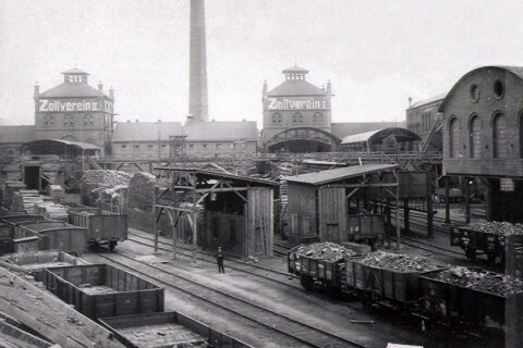 Zeche Zollverein mit den Malakowtürmen der Gründerschacht-Anlagen