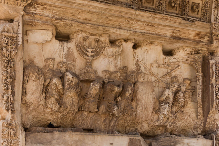 Titusbogen Rom - Plünderung des jüdischen Tempels in Jerusalem