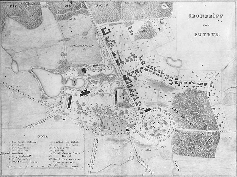 Putbus - Stadtplan 1834