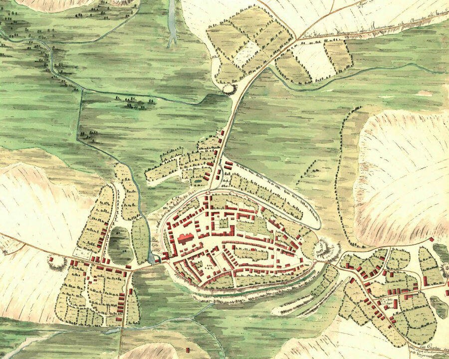 Stadtplan Grimmen 1760