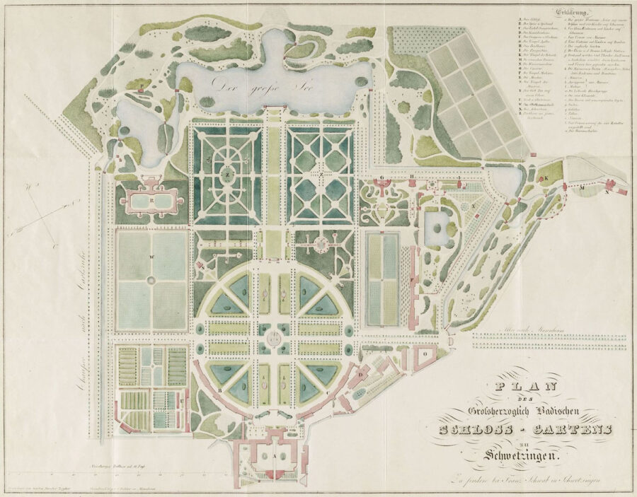 Schloss Schwetzingen - Plan 1840er Jahre