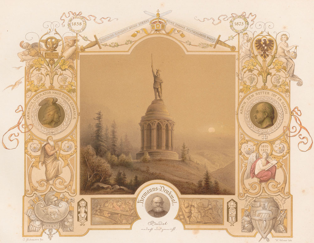Caspar Scheuren - Das Hermanns-Denkmal und der Teutoburger Wald