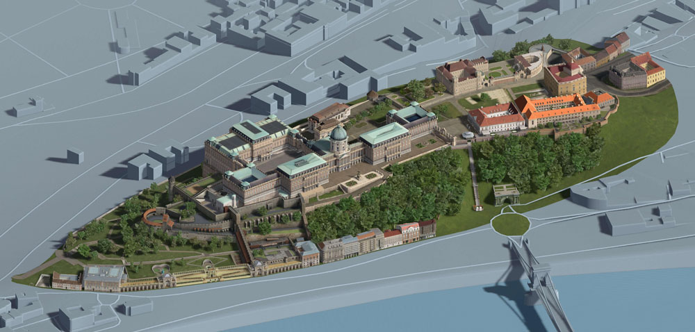 Visualisierung Rekonstruktion Burgbezirk Budapest