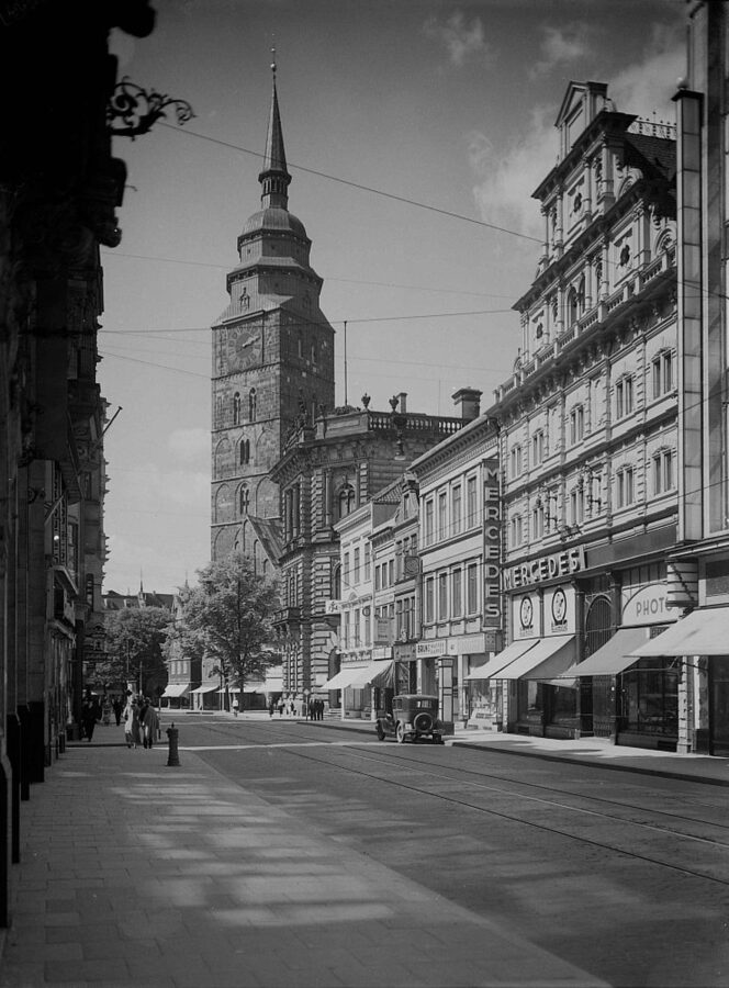 Bremen - Obernstraße mit St. Ansgarii