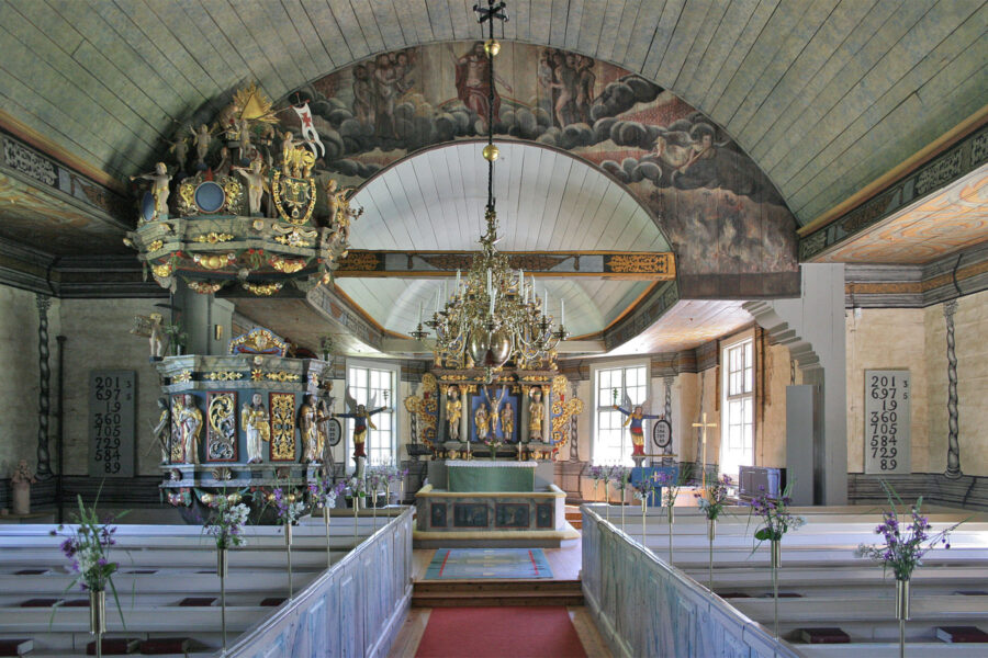 Skållerud - Innenraum Kirche