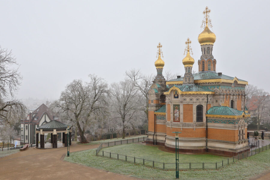 Mathildenhöhe Darmstadt - Russische Kapelle und Schwanentempel