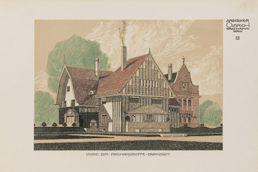 Mathildenhöhe Darmstadt - Studie zur Dreihäusergruppe