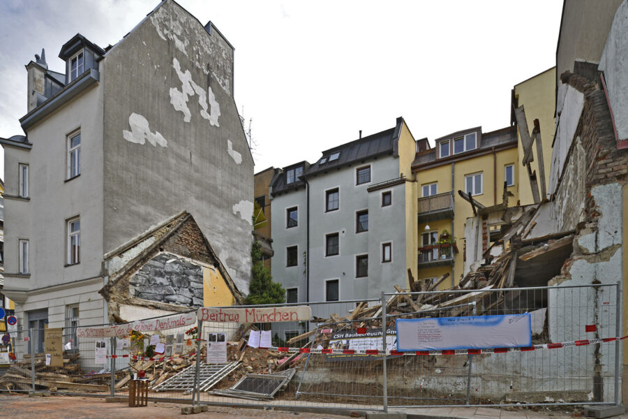 Abgerissenes Uhrmacherhäusl in Giesing