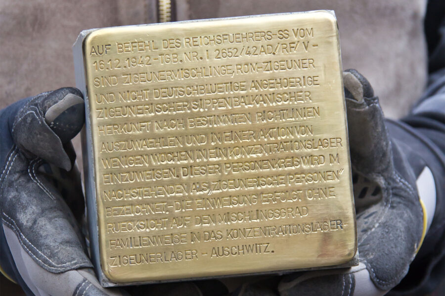 Verlegung Stolperstein Historisches Rathaus Köln