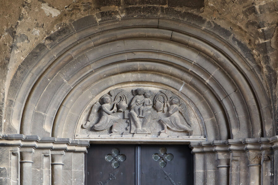 Freyburg an der Unstrut - Marienkirche - Westportal mit Tympanon