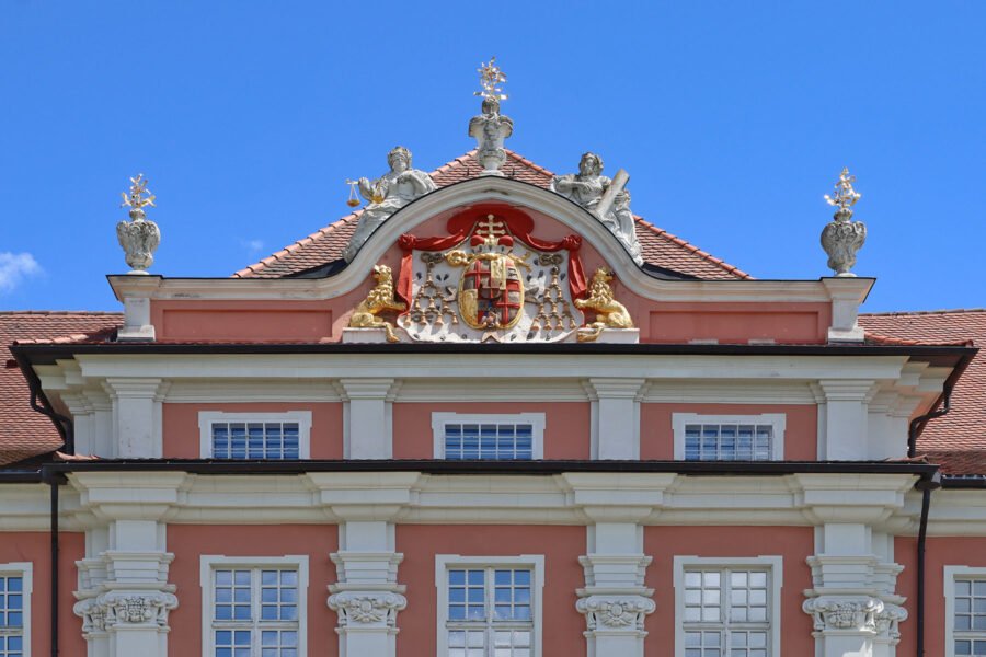 Meersburg - Neues Schloss -Mittelrisalit der Seefassade